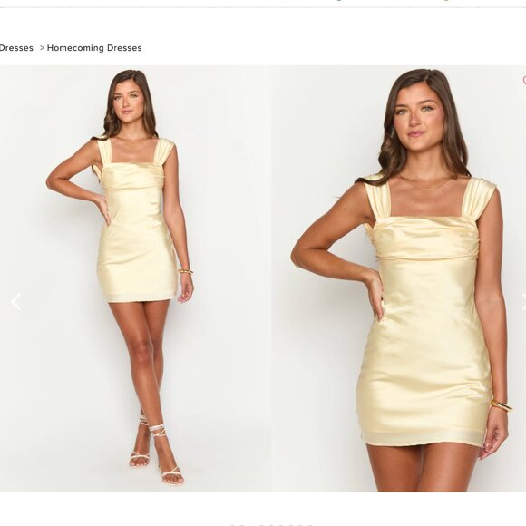 Beginning Boutique Macayle Yellow Mini Dress - Picture 4 of 9
